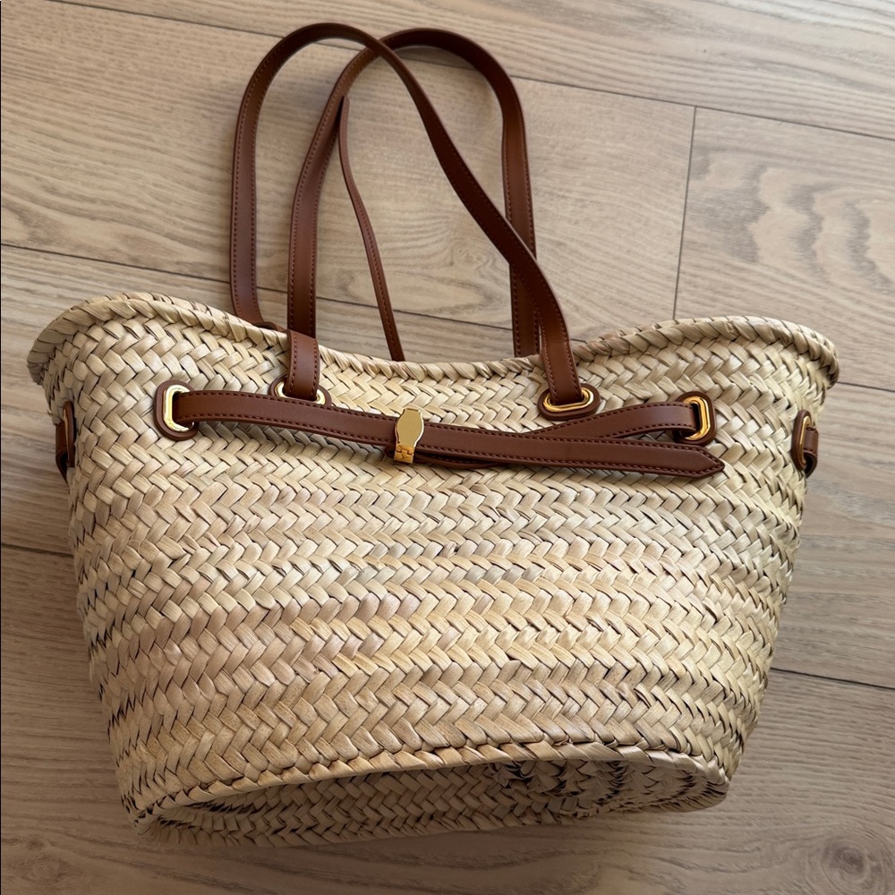 Veronica Beard Raffia Woven Tote Bag - Picture 6 of 9
